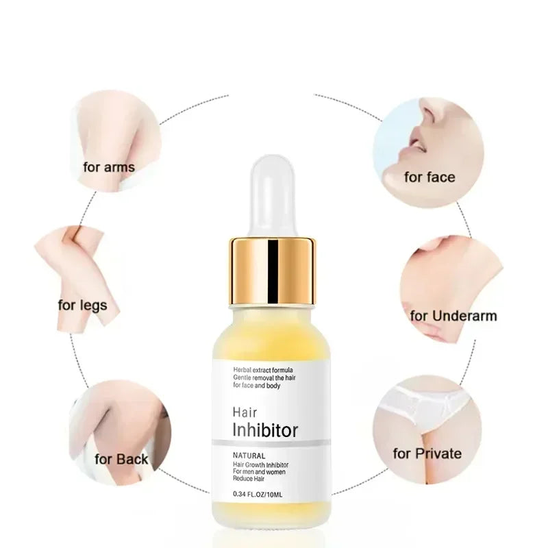 Spray de depilação poderoso creme depilador Áreas íntimas Saúde Indolor removedor de pêlos Inibidor de crescimento para mulheres homens Cuidados com o corpo