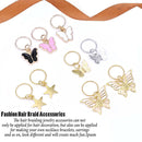 20 Peças Presilhas de Trança Borboleta Acessórios de Cabelo com Cristais Pingentes de Borboletas Coloridas Charme Pérola Brilhante Acessórios de Cabelo