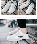 Homens brancos Calçados Esportivos Moda Homens Sapatos Casuais Homem de Couro Flats Conforto Resistente Tênis Casuais Masculinos Zapatillas De Hombre