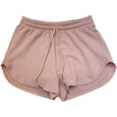 Rosa Malha Casual Trunks Mulheres Cintura Alta Perna Larga Emagrecimento Branco Cintura Elástica Corrida Fitness Leggings