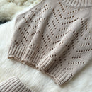 SINGREINY Verão Suave Malha 2 pcs Conjuntos Mulheres Halter Sem Mangas Camis + Bodycon Split Saia Com Cordão Oco Out Ternos De Férias