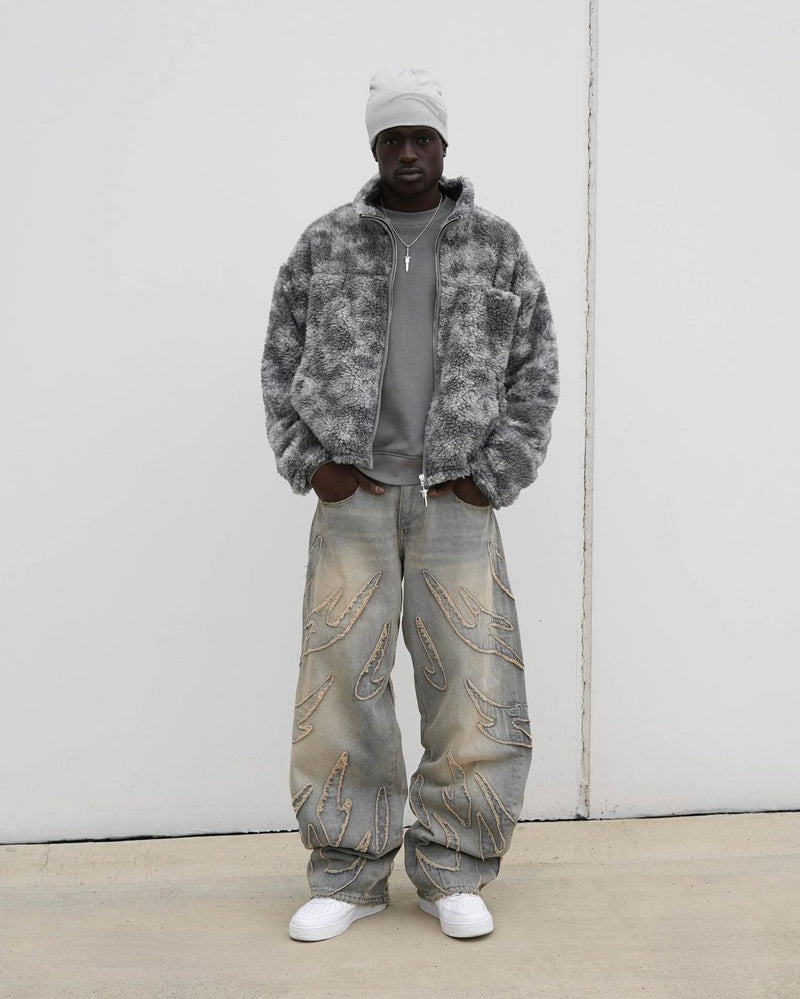 2024 Y2k Streetwear Retro Raw Edge Bordado Jeans Largos Homens Mulheres Moda Hip Hop Personalidade Patchwork Cintura Alta Calças Jeans