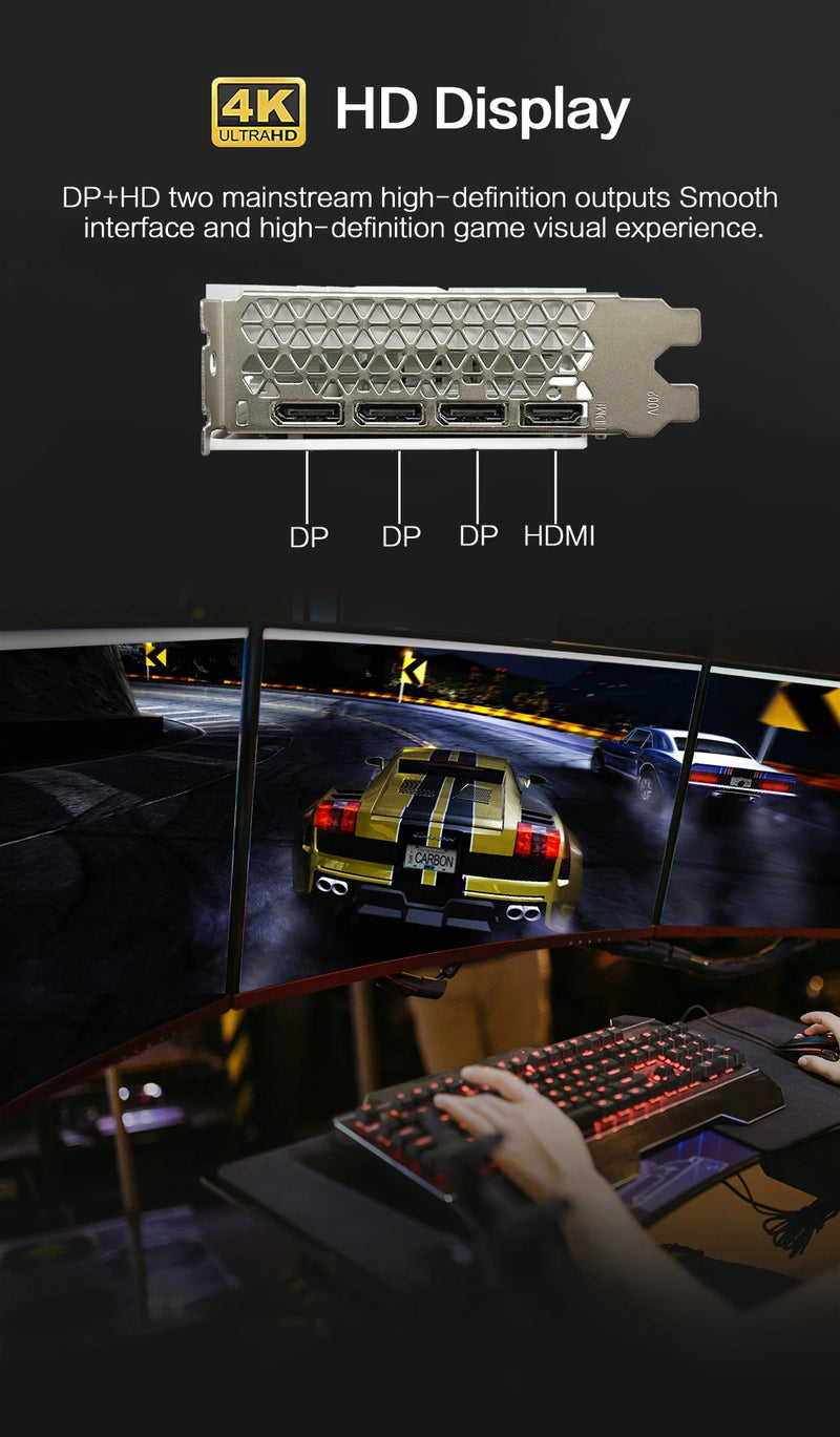 Brasil em Estoque Placa de Vídeo MLLSE AMD Radeon RX 580 8GB GDDR5 256-bit 2048SP PCIe 3.0 x16 para Desktops Placa de Video para Jogos