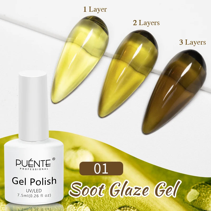 Esmalte em Gel Autonivelante 15ML Livre de Hema Gel Transparente Rígido Extensão de Unhas Modelagem 3D Cola para Strass Removedor de Verniz UV