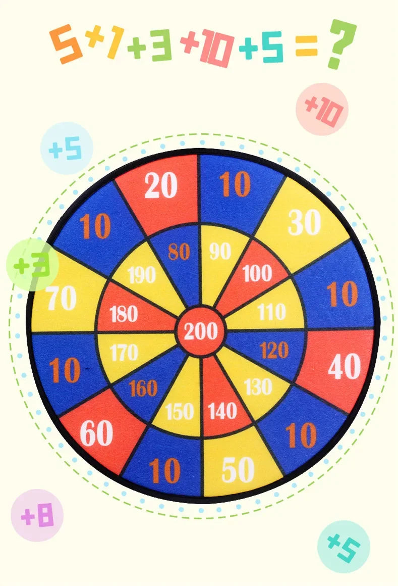Jogos Educativos Dart Board Baby Toy Stickey Ball Dart Indoor Sports Child Montessori Games para crianças de 3 a 7 anos