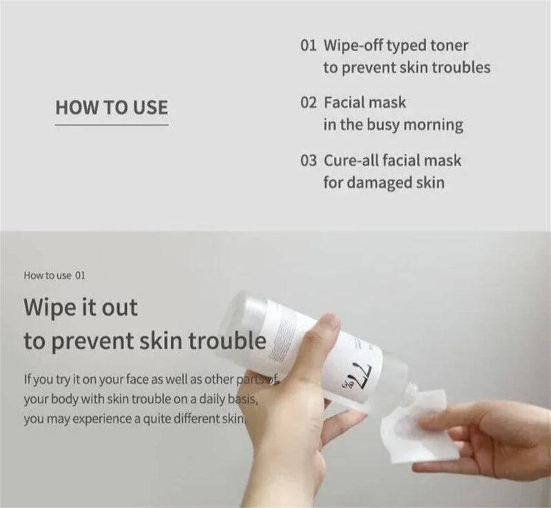 Anua Skincare HeartLeaf 77 Tônico Hidratante Limpeza de Poros Óleo Esfoliante Controle de Oleosidade Quercetina Lavagem Facial Limpeza Profunda