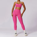 2 Peças Mulheres Treino Conjunto de Ioga Treino Sportswear Roupas de Ginástica Fitness Manga Comprida Crop Top Leggings de Cintura Alta Ternos Esportivos