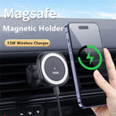 Suporte Magnético para Carro com Carregador Sem Fio VRIG para iPhone 14 13 12 Series com Carregamento Rápido na Ventoinha