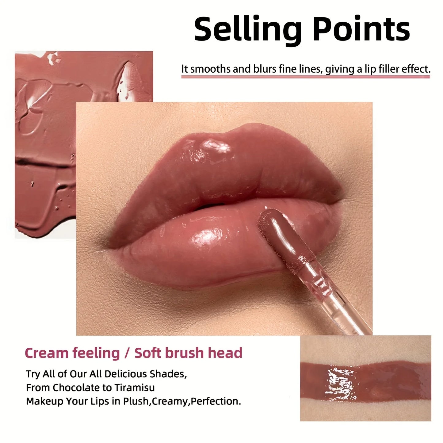 Óleo Labial Hidratante com Cristal - Gloss Preenchedor