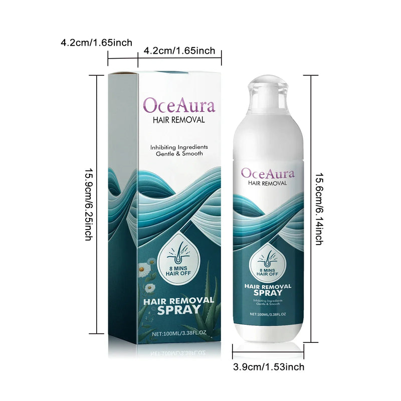 100 ML Spray de Depilação Rápida Indolor Inibidor de Crescimento de Cabelo Perna Braço Axila Depilatória Permanente Para Mulheres Homens Pele Suave e Sedosa