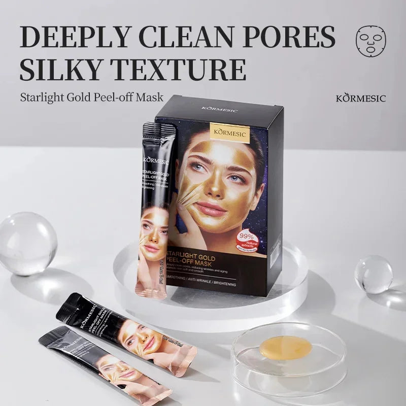 Máscara de Ouro 24k Peel Off para Remoção Instantânea de Sardas
