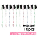 Escova Pente para Cabelo 3 em 1 1-10 Unidades Escova de Dupla Face Pente para Baby Hair & Escova para Sobrancelhas Escova de Alisamento Ferramenta para Cabelo