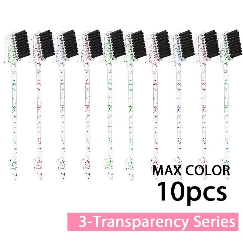 Escova Pente para Cabelo 3 em 1 1-10 Unidades Escova de Dupla Face Pente para Baby Hair & Escova para Sobrancelhas Escova de Alisamento Ferramenta para Cabelo