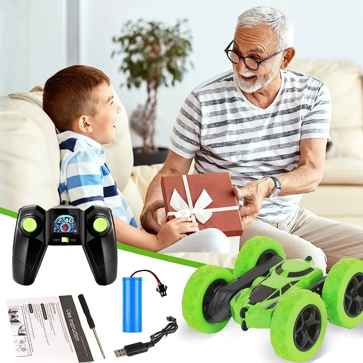 RC Stunt Car Crianças Dupla Face Flip 2.4G Controle Remoto 360 Deree Rotação Off Road Drift RC Car Presentes Para Crianças Adultos Meninos