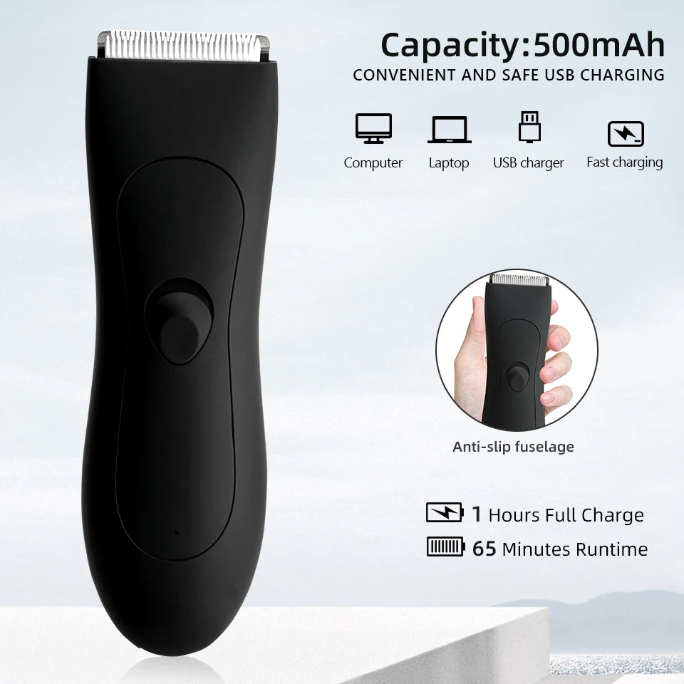 Aparador de Pêlos Corporais para Homens Bolas Mulheres Lady Shaver Remoção de Pêlos Aparador de Biquíni Aparador de Virilha & Corpo Barbeador Braço Barba Navalha