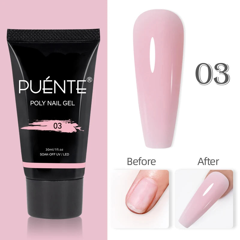 Esmalte em Gel Autonivelante 15ML Livre de Hema Gel Transparente Rígido Extensão de Unhas Modelagem 3D Cola para Strass Removedor de Verniz UV