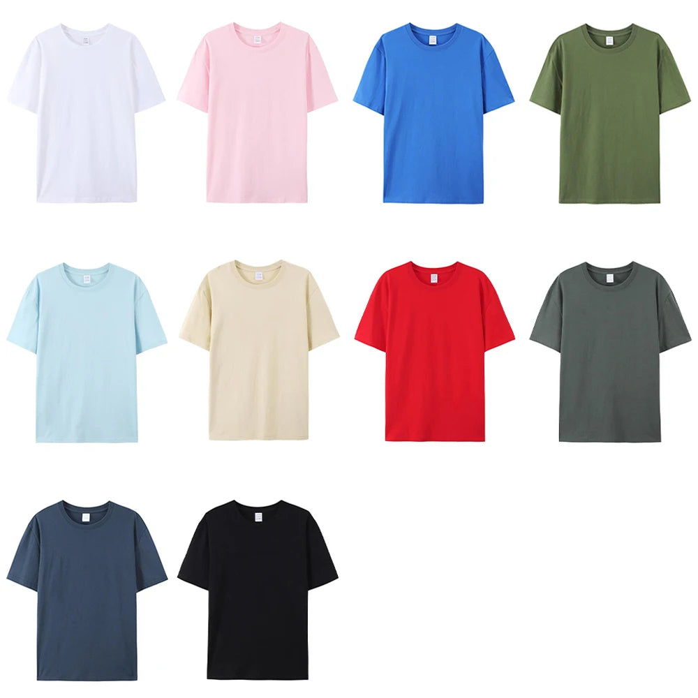 100% Algodão T Shirt Unisex Plain White Crew Neck Tshirt Coton Herren T-shirt Uomo Blank Preto T Shirt Para Homens Playeras De Hombre