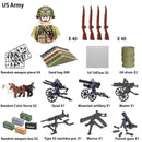 40 pcs/lote ww2 personagens militares wwii soldados do exército blocos de construção montagem de tijolos do exército nacional armas brinquedos para crianças