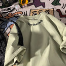 Camisetas grandes masculinas, camiseta branca de algodão 5XL para homens, casual, verão, moda, estampa de letras, gola, camisetas, roupas masculinas