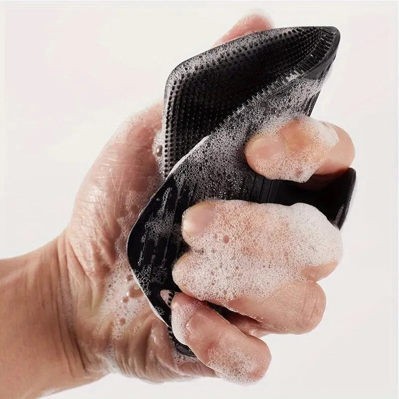Escova Esfoliante de Silicone com Cabo Antiderrapante
