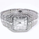 UNIGUET Relógio de Quartzo Azul Para Homens Moda Praça Iced Out Relógio Homem Hip Hop Diamante Jóias Relógio de Pulso Rock Boy Reloj Hombre