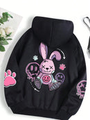 Hip Hop Street Casual Impresso Feminino Hoodies Moda Hoodie Oversize Solto Novos Moletons Outono Quente Fleece Roupas