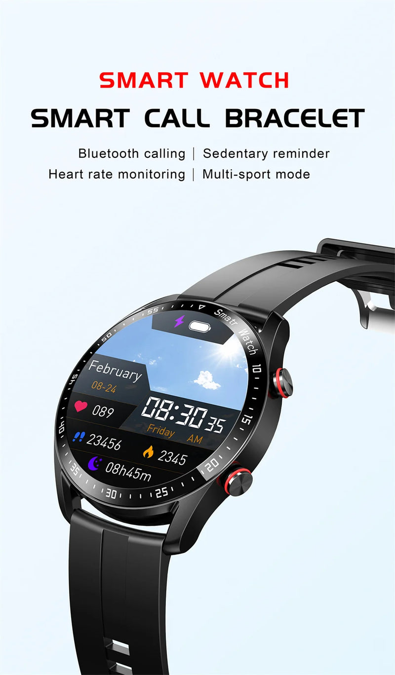 Para Smart Watch da Série Watch GT para Homens e Mulheres, Tela HD, Chamada via Bluetooth, Rastreador GPS, Monitor de Frequência Cardíaca, IP68 à Prova d'Água, SmartWatch Novo 2024