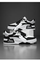 Novos Tênis Masculinos de Outono Sapatos de Plataforma Confortáveis Masculinos 2023 Tendência Lace-up Sapatos Vulcanizados Branco Tênis Casuais Tênis