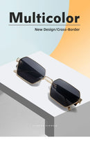Yoovos Retângulo de Alta Qualidade Óculos De Sol De Marca De Moda Designer De Óculos Vintage Armação De Metal Óculos UV400 Gafas De Sol Mujer