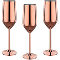 os copos de vinho altos de aço inoxidável 3PCS, projeto moderno elegante, 18oz, podem ser usados para o presente do dia do Valentim e o uso home