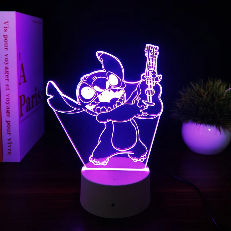 Luz noturna de ponto de ilusão 3D com controle remoto e lâmpada de decoração de quarto de toque inteligente Aniversário Dia dos Namorados Presentes de Natal