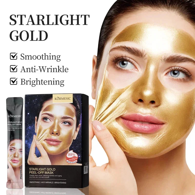 Máscara de Ouro 24k Peel Off para Remoção Instantânea de Sardas