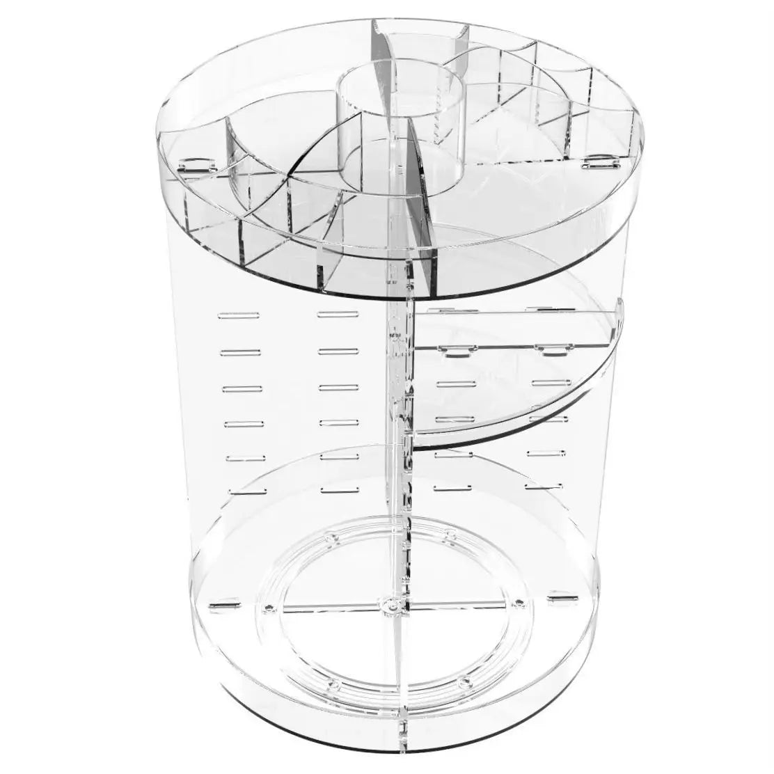 Armário de Armazenamento de Cosméticos Transparente Rotativo com Prateleira de Acrílico de Alta Capacidade