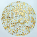 20 / 100PCS Placemats de folha metálica 33 cm redondos Super finos descartáveis Glitter Gold Table Mats para decoração de casa de festa de aniversário de casamento