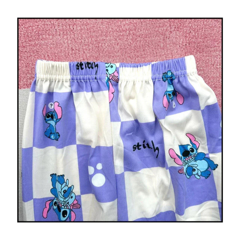 2 pçs/set Novo HOT Disney Stitch Crianças Pijamas para Meninos e Meninas Conjuntos Kid Home Wear Travel Casual Sleepwear Terno Presente Bonito