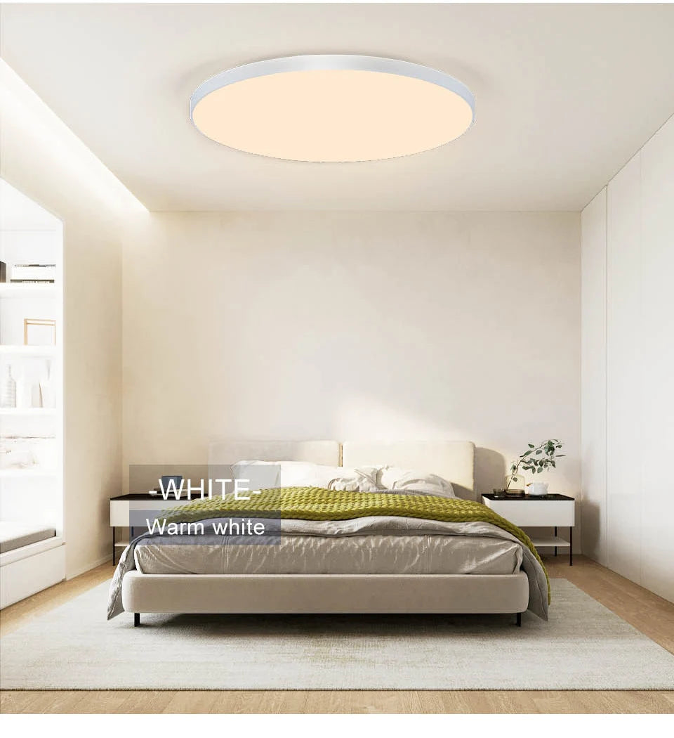 MARPOU Lâmpada de teto inteligente lâmpada led para luzes de teto de quarto com controle remoto Luzes led reguláveis para sala de estar