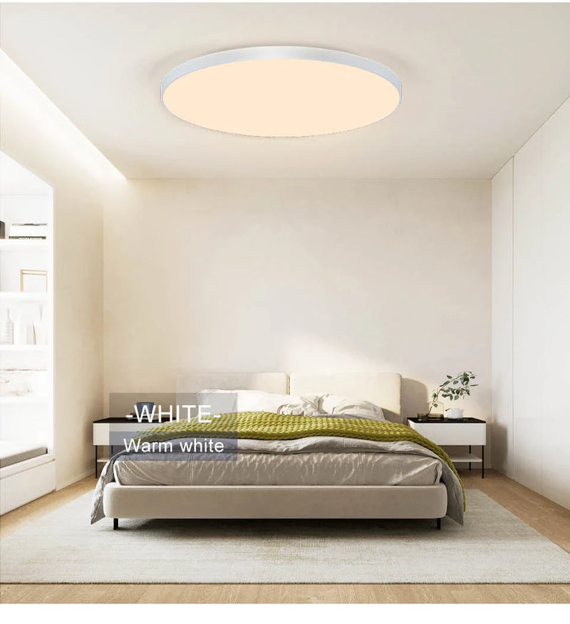 MARPOU Lâmpada de teto inteligente lâmpada led para luzes de teto de quarto com controle remoto Luzes led reguláveis para sala de estar