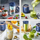 Liquidificador Portátil de Suco Usb Recarregável, Máquina de Copo de Suco com 6 Lâminas, Liquidificador Automático de Smoothie de Frutas