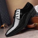 Sapatos de couro de negócios masculinos de luxo sapatos formais pretos plus size 38-49 sapato de casamento masculino com cadarço de tendência para homens primavera novo