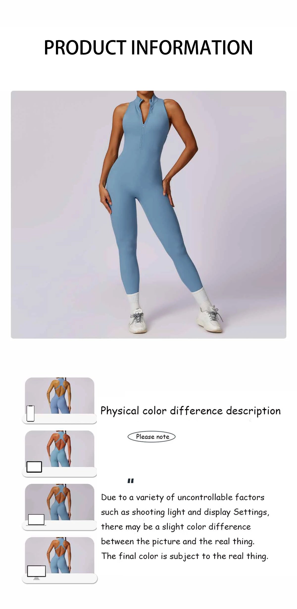 V Voltar Terno De Uma Peça Das Mulheres Macacão Esportivo Zíperes Yoga Macacão Backless Sportswear Mulheres Sleeveles Workout Bodysuits Feminino