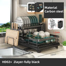 Rack de armazenamento de talheres de aço carbono Rack de escorredor Rack de secagem para pratos, facas e garfos Ferramenta de armazenamento de cozinha de drenagem de bancada