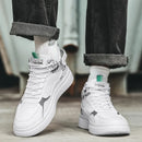 Primavera Outono Masculino Novo Estilo Tênis Vintage Moda Estudante Board Sapatos Casuais Sapatos de Cano Alto Sapatos de Fundo Grosso Respirável