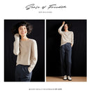 Pulôver feminino outono/inverno 100% puro suéter de caxemira casual suéter de malha gola redonda solto Tops básico versátil Blusa