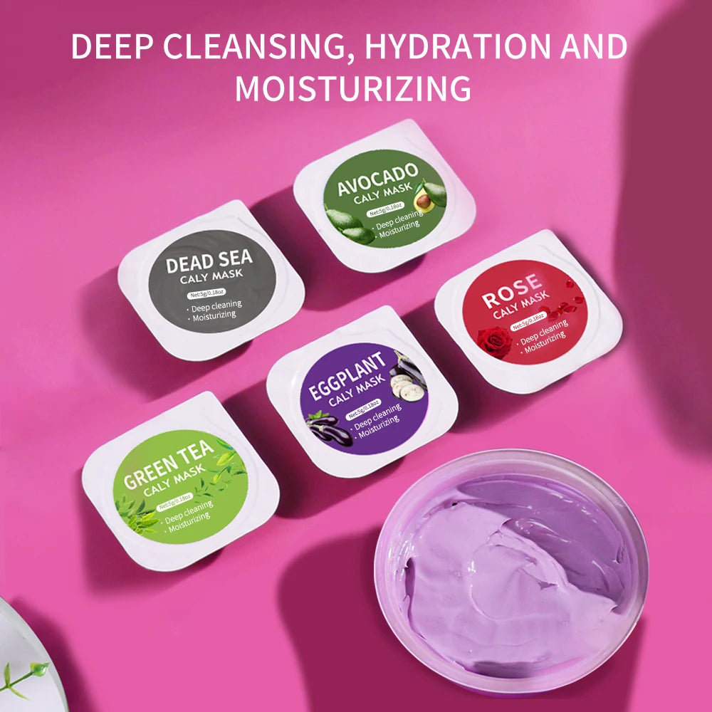 Máscara facial de argila rosa, adequada para cuidados faciais