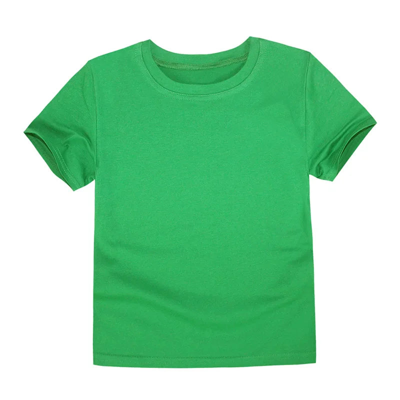 Camisetas clássicas para meninos meninas algodão branco preto camisetas de manga curta para bebê criança Roupas infantis Crianças de 2 a 14 anos