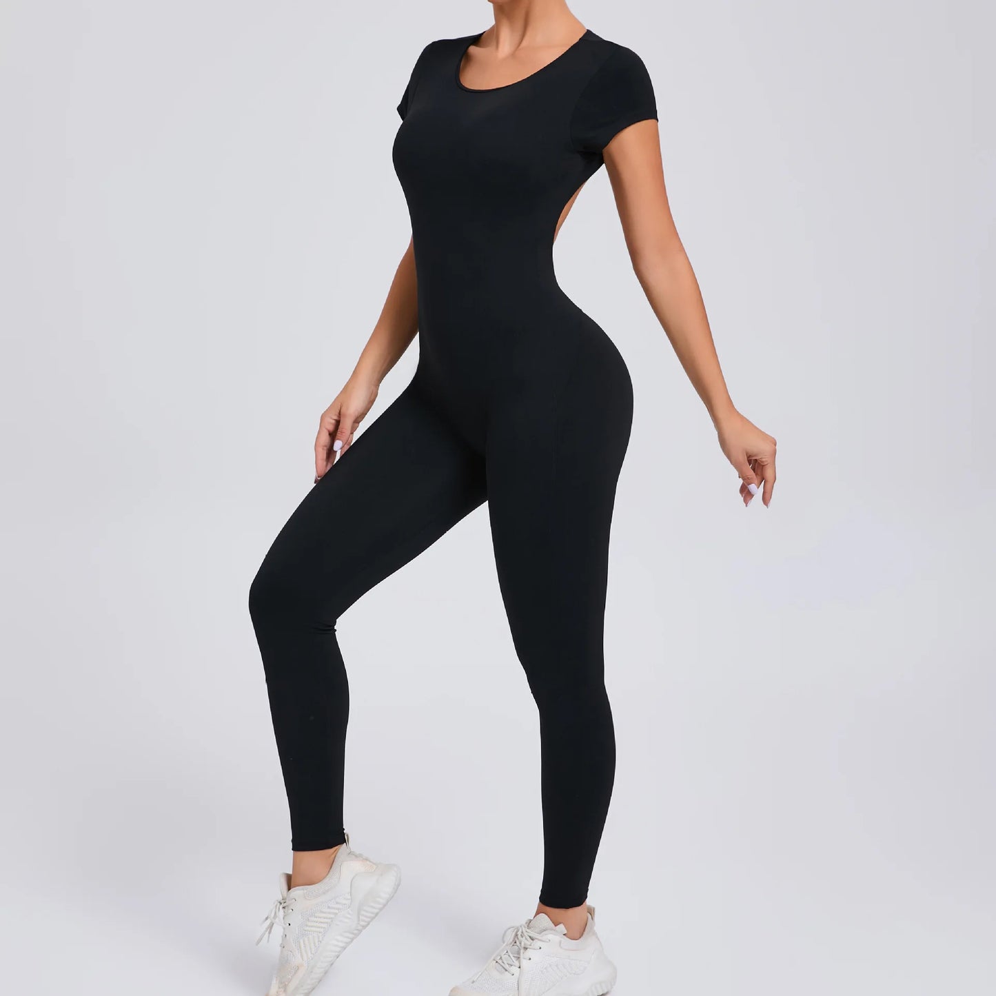 Sexy Mangas Compridas Terno Feminino Macacão Secagem Rápida Roupas de Ioga Treino Bodysuits Backless Esportes Macacão Mulheres Ginásio