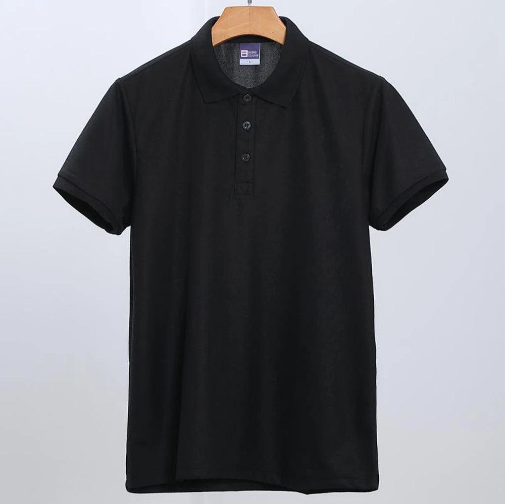 Camiseta Polo Masculina de Manga Curta Em Branco Branco Camisas de Colarinho Preto Camiseta Casual Roupas de Verão Para Homens Camisetas Polos Pour Hommes