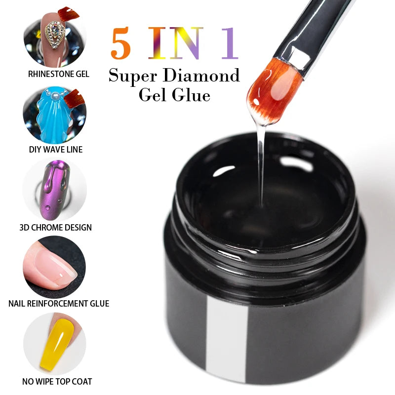 Solid Nail Tip Gel For Quickly Extend Nail Transparent 3D Modeling Carve Gel Soak Off UV Nail Art Gel Varnish 15ML Function Gel