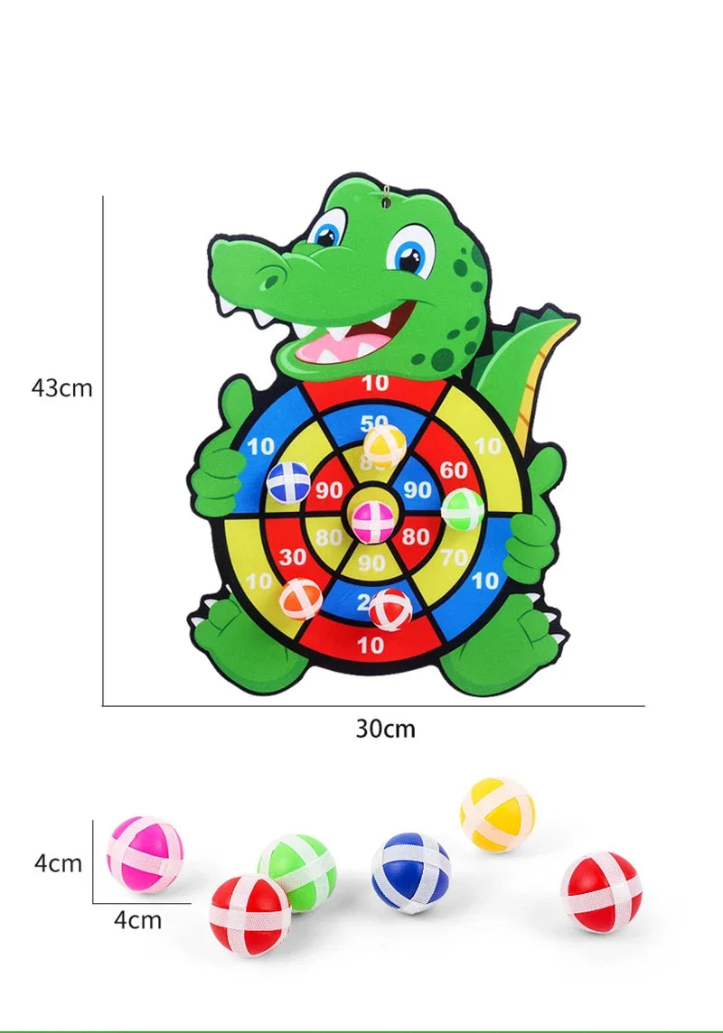 Jogos Educativos Dart Board Baby Toy Stickey Ball Dart Indoor Sports Child Montessori Games para crianças de 3 a 7 anos