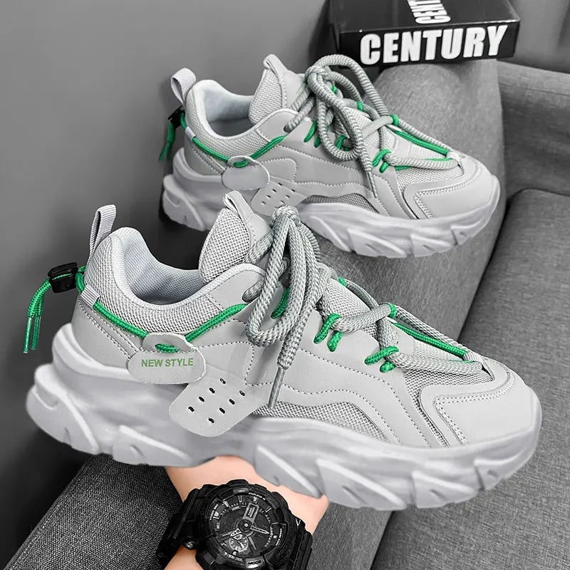 Sapato Masculino Respirável Sola Grossa Tênis Casual Corrida ao ar livre Quatro Estações Novo Tênis Masculino Solas Macias Conforto Tênis Masculino